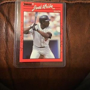 1990 Jose Uribe Upper Deck Double Error Card # 335